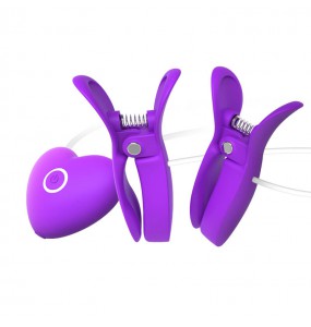 Taiwan OMYSKY - Vibrating Nipple Clip Massager (Chargeable - Purple)